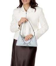 GUESS EVERLEE Bolso de hombro acolchado con charms azul brumoso - Bolsos Mujer - 4