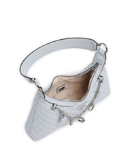 GUESS EVERLEE Bolso de hombro acolchado con charms azul brumoso - Bolsos Mujer - 5
