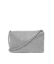 GUESS CRYSTAL Bolso de hombro con pedrer&iacute;a plata - Bolsos Mujer - 2