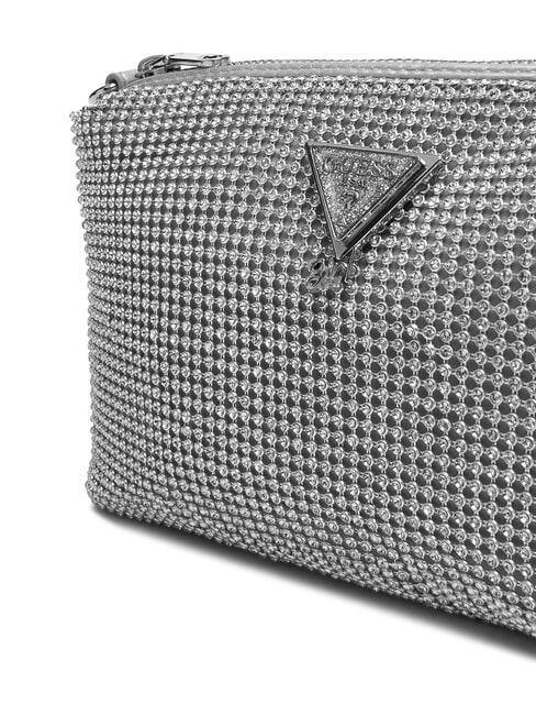 CRYSTAL Bolso de hombro con pedrer&iacute;a plata - Bolsos Mujer