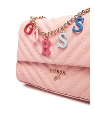 GUESS GIRL Mini bolso de hombro rosa algod&oacute;n de az&uacute;car - Bolsos Mujer - 3