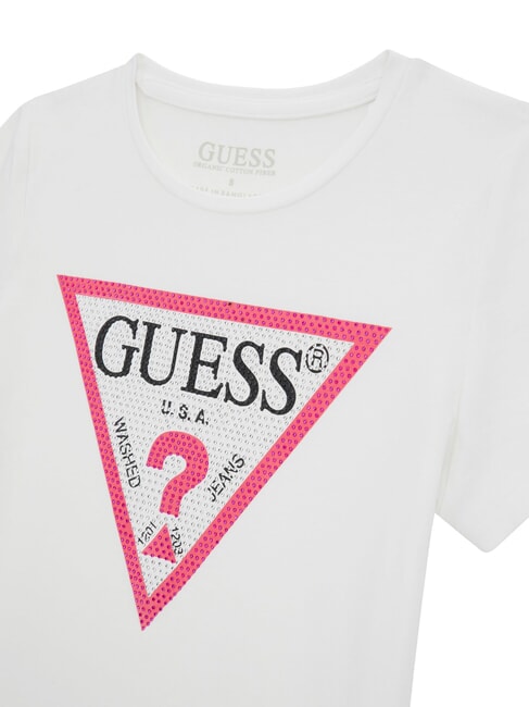 KIDS Camiseta de manga corta con pedrer&iacute;a blanco verdadero a000 - Camiseta ni&ntilde;o