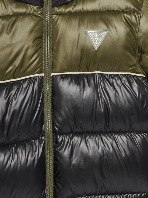 KIDS Chaqueta de plum&oacute;n infantil bicolor con capucha combinaci&oacute;n verde/negro - Chaquetas de beb&eacute;