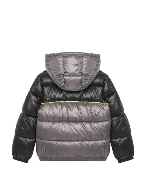 KIDS Chaqueta de plum&oacute;n infantil bicolor con capucha combinaci&oacute;n negro/gris - Chaquetas de beb&eacute;