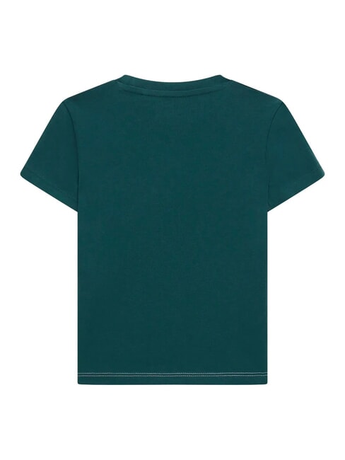 KIDS Camiseta de beb&eacute; con bolsillo y osito de peluche verde retro - Camiseta ni&ntilde;o
