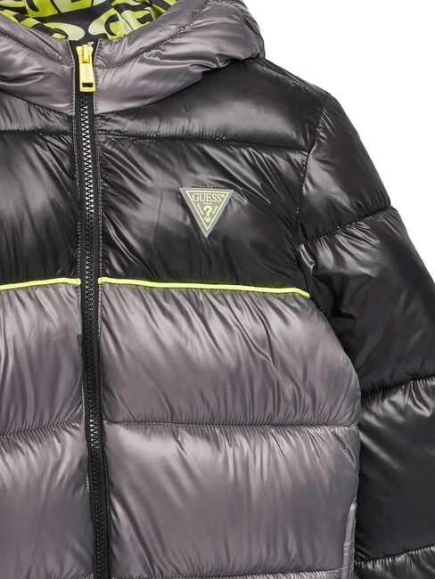 KIDS Chaqueta de plum&oacute;n infantil bicolor con capucha combinaci&oacute;n negro/gris - Chaquetas de beb&eacute;