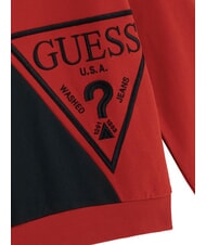 GUESS LS ACTIVE Sudadera de cuello redondo para ni&ntilde;os rojo picante - Sudadera Beb&eacute; - 3