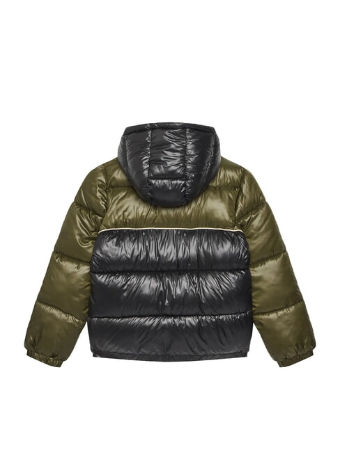 KIDS Chaqueta de plum&oacute;n infantil bicolor con capucha combinaci&oacute;n verde/negro - Chaquetas de beb&eacute;