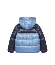 GUESS KIDS Chaqueta de plum&oacute;n infantil bicolor con capucha color azul tonal blo - Chaquetas de beb&eacute; - 2