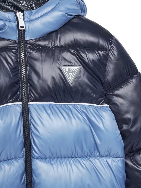 KIDS Chaqueta de plum&oacute;n infantil bicolor con capucha color azul tonal blo - Chaquetas de beb&eacute;