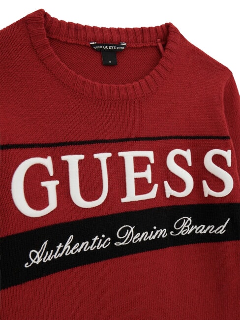 KIDS Su&eacute;ter de cuello redondo para ni&ntilde;os chile rojo - Su&eacute;teres para ni&ntilde;os