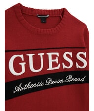 GUESS KIDS Su&eacute;ter de cuello redondo para ni&ntilde;os chile rojo - Su&eacute;teres para ni&ntilde;os - 3