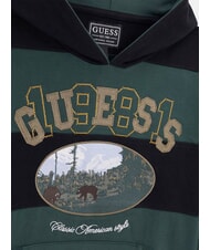 GUESS KIDS Sudadera con capucha a rayas para ni&ntilde;os combinaci&oacute;n verde/negro - Sudadera Beb&eacute; - 3