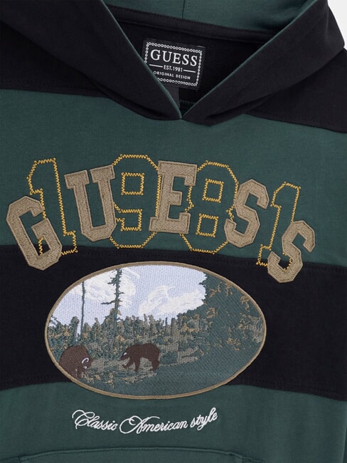 KIDS Sudadera con capucha a rayas para ni&ntilde;os combinaci&oacute;n verde/negro - Sudadera Beb&eacute;