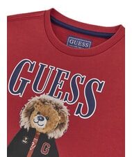 GUESS KIDS Sudadera de cuello redondo para beb&eacute; con estampado de osito de peluche chile rojo - Sudadera Beb&eacute; - 3