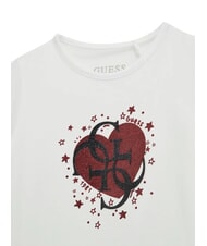 GUESS KIDS Camiseta de ni&ntilde;a con estampado de coraz&oacute;n y logotipo purwhite - Camiseta ni&ntilde;o - 3