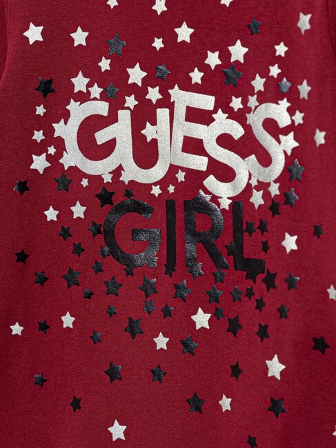 KIDS Camiseta de manga larga para ni&ntilde;a con estampado rojo de sal&oacute;n - Camiseta ni&ntilde;o