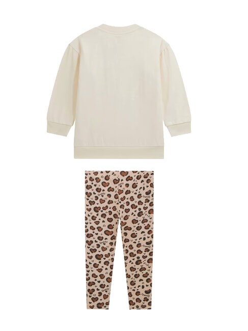 KIDS MINI ME Conjunto de ch&aacute;ndal para ni&ntilde;a con sudadera y pantal&oacute;n cremwhi - Ch&aacute;ndales para ni&ntilde;os