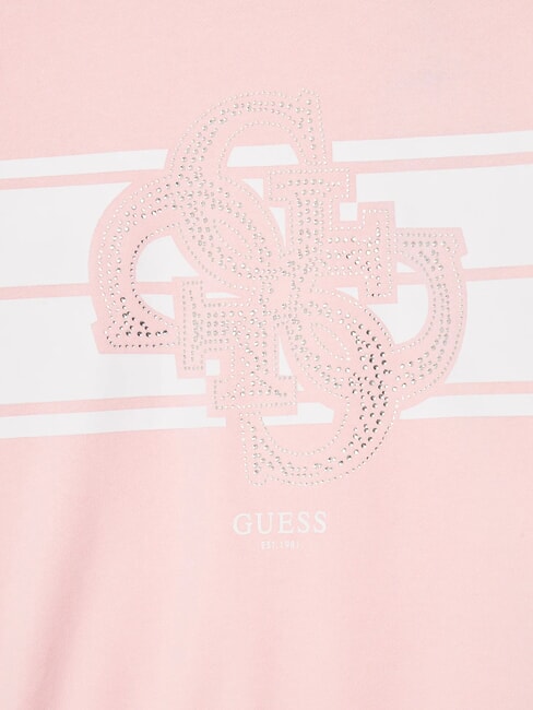 KIDS Sudadera de cuello redondo con logotipo y pedrer&iacute;a. rosa algod&oacute;n de az&uacute;car - Sudadera Beb&eacute;