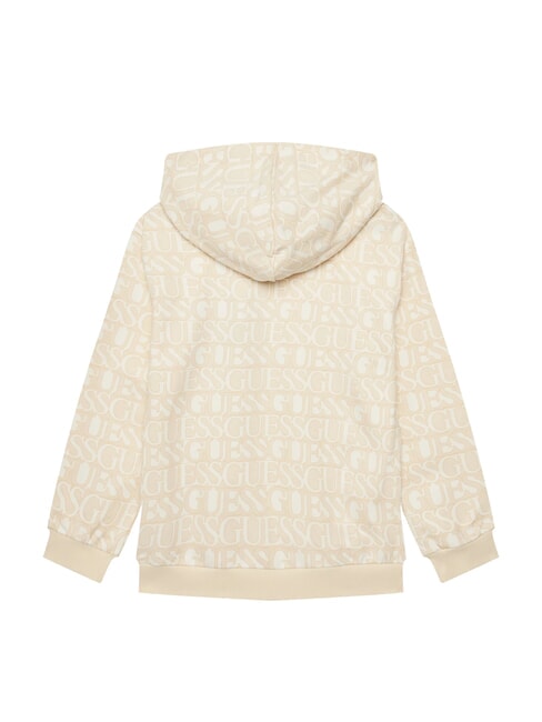 KIDS Sudadera con capucha y logotipo en toda la prenda logotipo beige - Sudadera Beb&eacute;