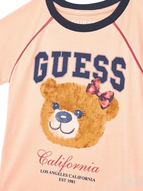 KIDS Camiseta de manga corta con estampado de osito de peluche amanecer de melocot&oacute;n - Camiseta ni&ntilde;o