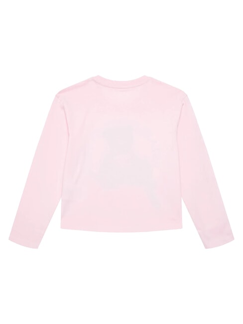 KIDS Camiseta de manga larga con osito de peluche rosa algod&oacute;n de az&uacute;car - Camiseta ni&ntilde;o