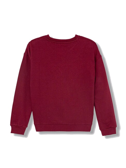 KIDS Sudadera de cuello redondo para ni&ntilde;a rojo de sal&oacute;n - Sudadera Beb&eacute;