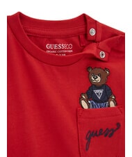 GUESS KIDS Camiseta de manga larga con bolsillo chile rojo - Camiseta ni&ntilde;o - 3