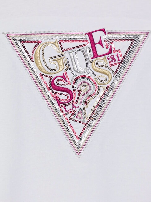 KIDS Camiseta de algod&oacute;n con estampado y pedrer&iacute;a blanco puro multi - Camiseta ni&ntilde;o