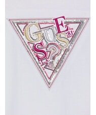 GUESS KIDS Camiseta de algod&oacute;n con estampado y pedrer&iacute;a blanco puro multi - Camiseta ni&ntilde;o - 3