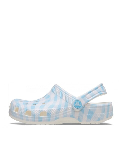 CLASSIC GINGHAM Zapatillas de estar por casa con estampado de sabot para mujer blanco/azul - Zapatos Mujer