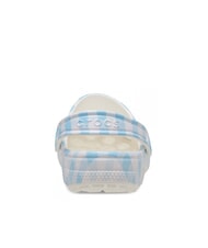 CROCS CLASSIC GINGHAM Zapatillas de estar por casa con estampado de sabot para mujer blanco/azul - Zapatos Mujer - 4