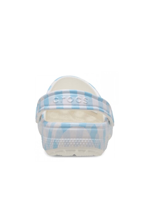CLASSIC GINGHAM Zapatillas de estar por casa con estampado de sabot para mujer blanco/azul - Zapatos Mujer