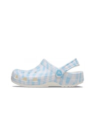 CROCS CLASSIC GINGHAM Zapatillas de estar por casa con estampado de sabot para mujer blanco/azul - Zapatos Mujer - 2
