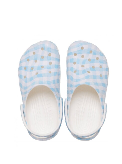 CLASSIC GINGHAM Zapatillas de estar por casa con estampado de sabot para mujer blanco/azul - Zapatos Mujer