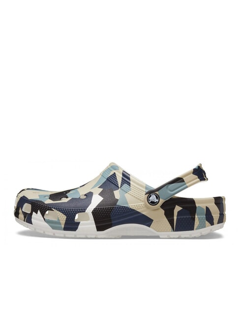 GEO CAMO Zapatillas unisex tipo sabot con estampado blanco / multicolor - Zapatos unisex