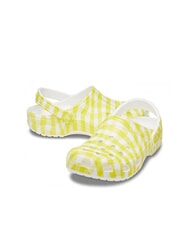 CROCS CLASSIC GINGHAM Zapatillas de estar por casa con estampado de sabot para mujer lirio de d&iacute;a - Zapatos Mujer - 6
