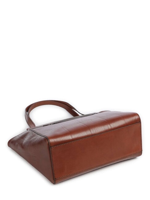 LUCREZIA Bolso de compras de piel para el hombro BROWN - Bolsos Mujer