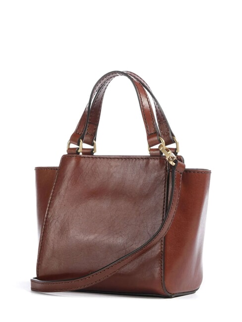 LUCREZIA Bolso de piel con bandolera BROWN - Bolsos Mujer