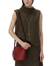 FURLA ROXIE Bolso bandolera tipo cubo de piel Ares CEREZA d - Bolsos Mujer - 4