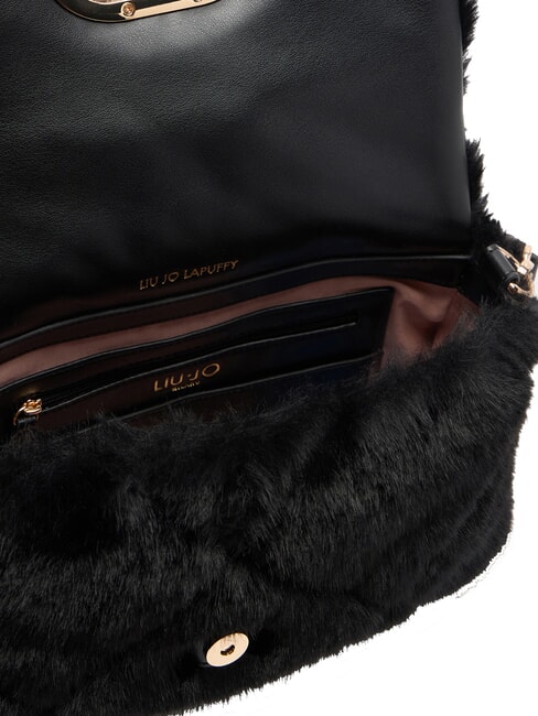 LAPUFFY Asa de cadena para bolso de peluche NEGRO - Bolsos Mujer