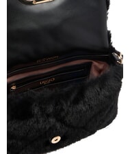 LIUJO LAPUFFY Asa de cadena para bolso de peluche NEGRO - Bolsos Mujer - 3