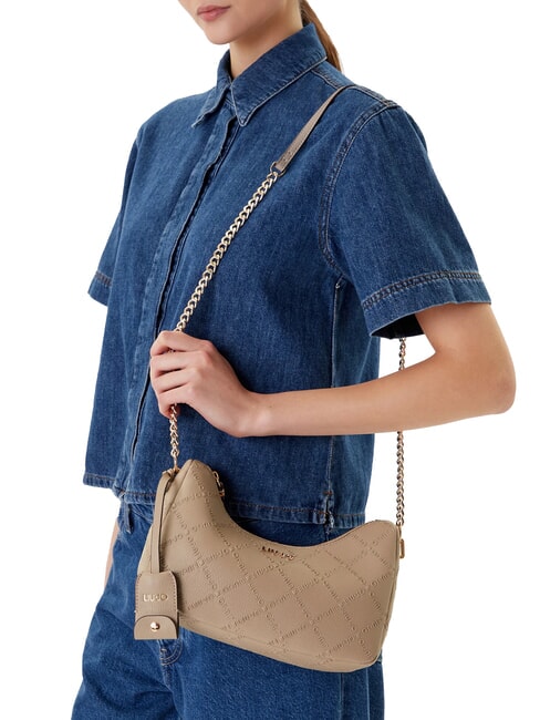 EVRIM Bolso de hombro gris topo del desierto - Bolsos Mujer