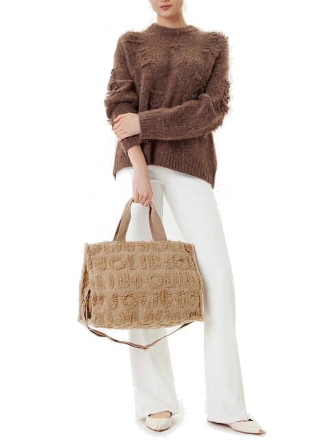 WOOL Bolso de mano, con bandolera leche de avena - Bolsos Mujer