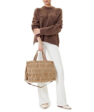 LIUJO WOOL Bolso de mano, con bandolera leche de avena - Bolsos Mujer - 5