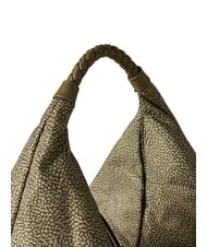 BORBONESE PLIE Bolso hobo mediano aceituna - Bolsos Mujer - 3