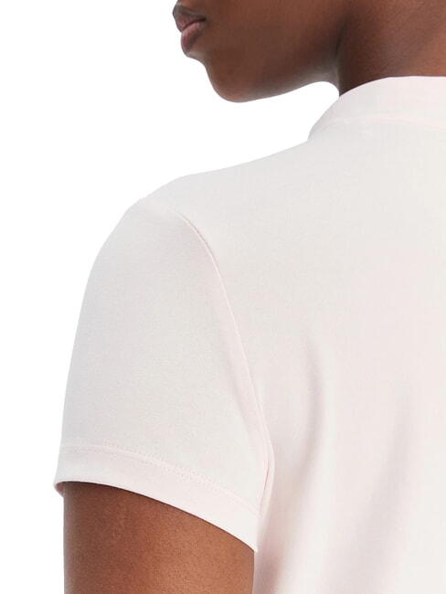 MOCK NECK ALL OVER 4G Camiseta slim fit con pedrer&iacute;a rosa delicado - camiseta