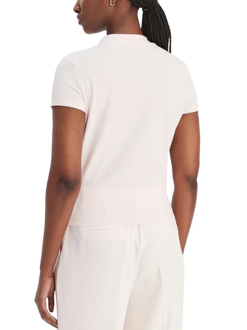 MOCK NECK ALL OVER 4G Camiseta slim fit con pedrer&iacute;a rosa delicado - camiseta