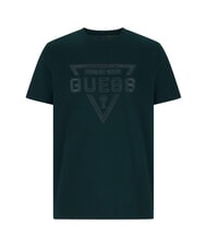 GUESS PAINTED TRIANGLE Camiseta de manga corta de corte regular jade oscuro - camiseta - 4