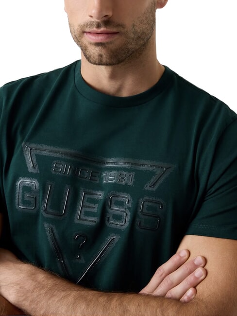 PAINTED TRIANGLE Camiseta de manga corta de corte regular jade oscuro - camiseta